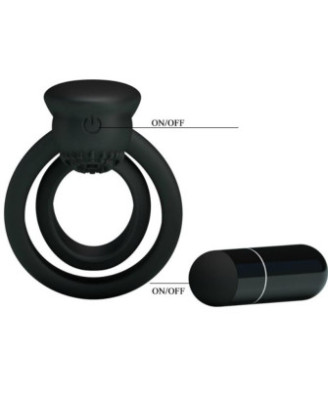 Cockring vibrant en silicone avec stimulateur clitoridien Esther 